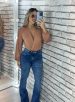 body manga longa lavinia caramelo