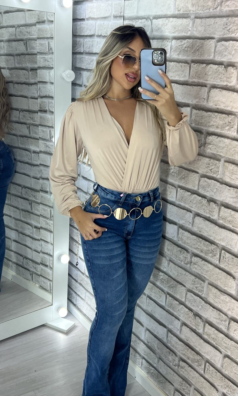 body manga longa lavinia caramelo body manga longa lavinia caramelo