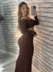 conjunto longo juliana marrom