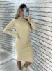 vestido midi rose bege
