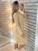 vestido midi rose bege