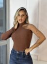 body manga longa dani marrom