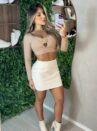 cropped manga longa naty bege