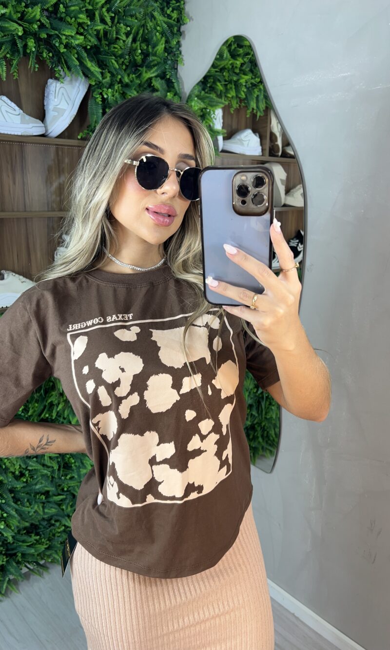 t shirt texas marrom