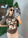 t shirt texas marrom