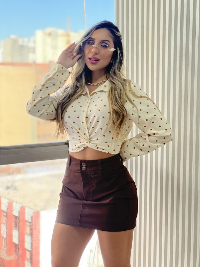 saia jeans cargo marrocos marrom saia jeans cargo marrocos marrom