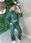 conjunto manga longa thaise verde