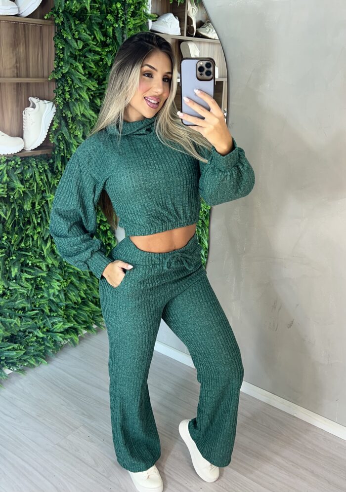 conjunto manga longa thaise verde