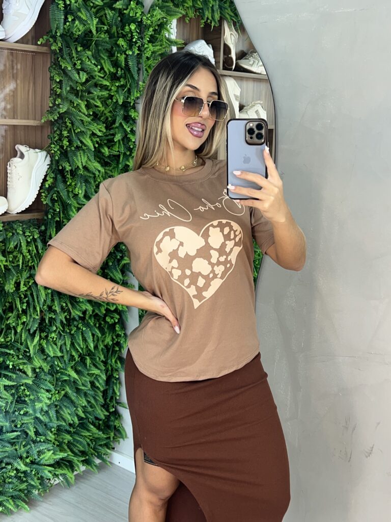 t shirt boho chic marrom