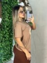t shirt boho chic marrom