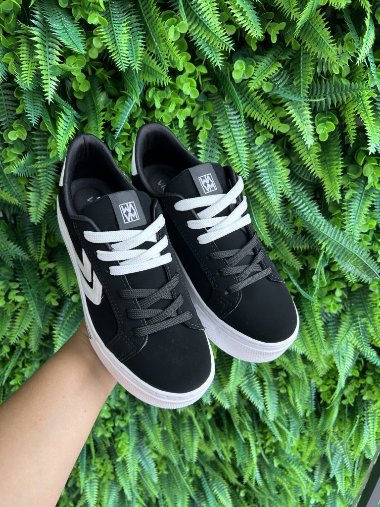 tênis casual preto/branco via marte 027 025 02 tênis casual preto/branco via marte 027 025 02