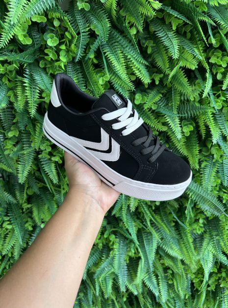 tênis casual preto/branco via marte 027 025 02