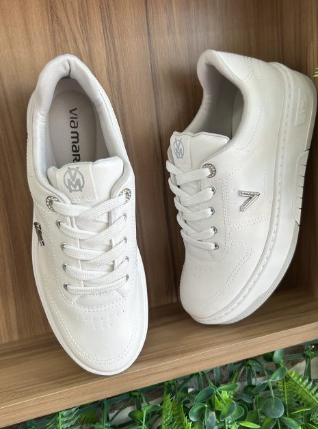 tênis casual branco via marte 126 012 04