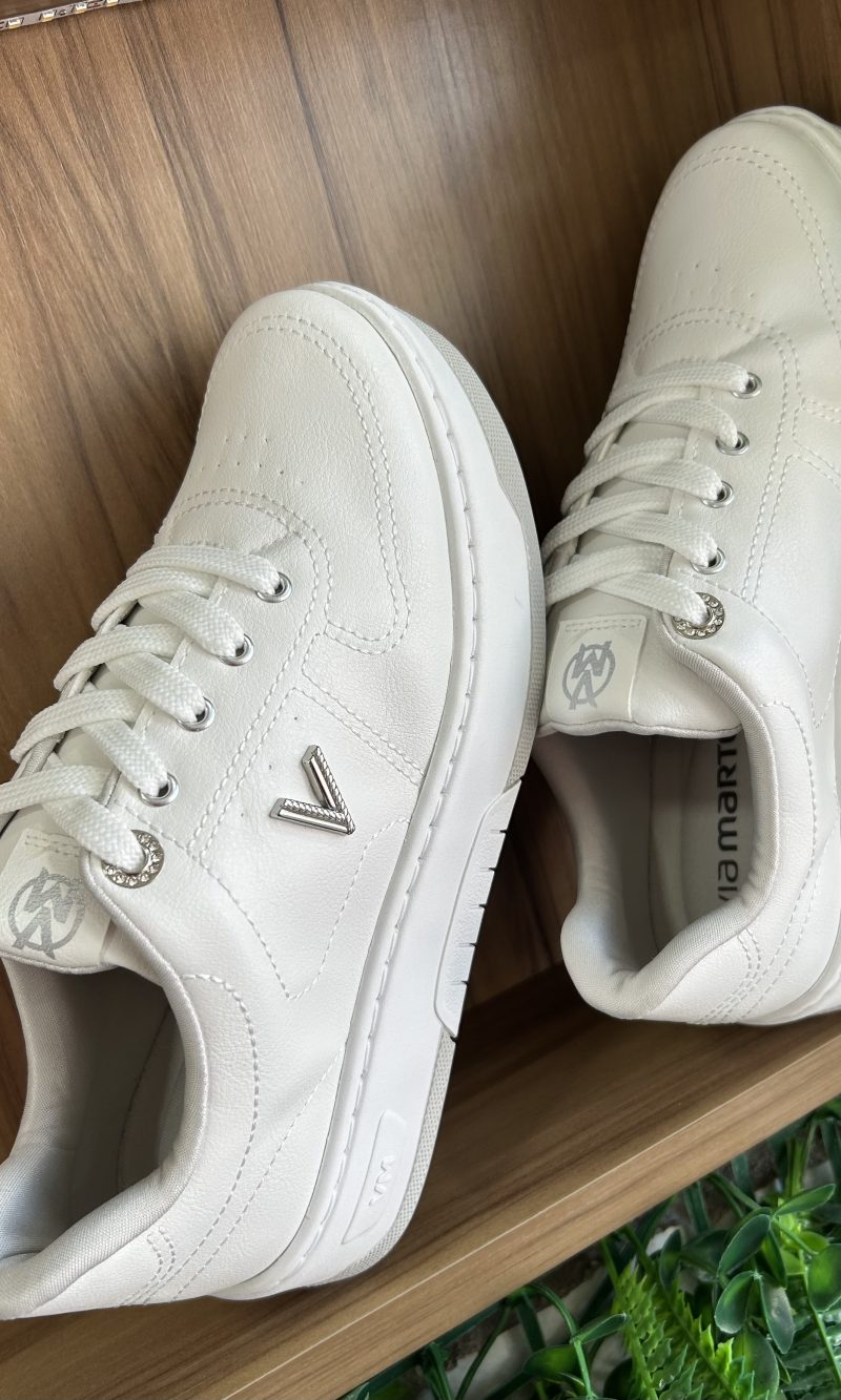 tênis casual branco via marte 126 012 04 tênis casual branco via marte 126 012 04
