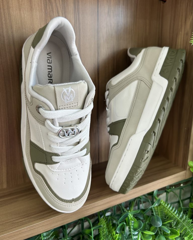 tênis casual verde/off white via marte 208 003 05 tênis casual verde/off white via marte 208 003 05