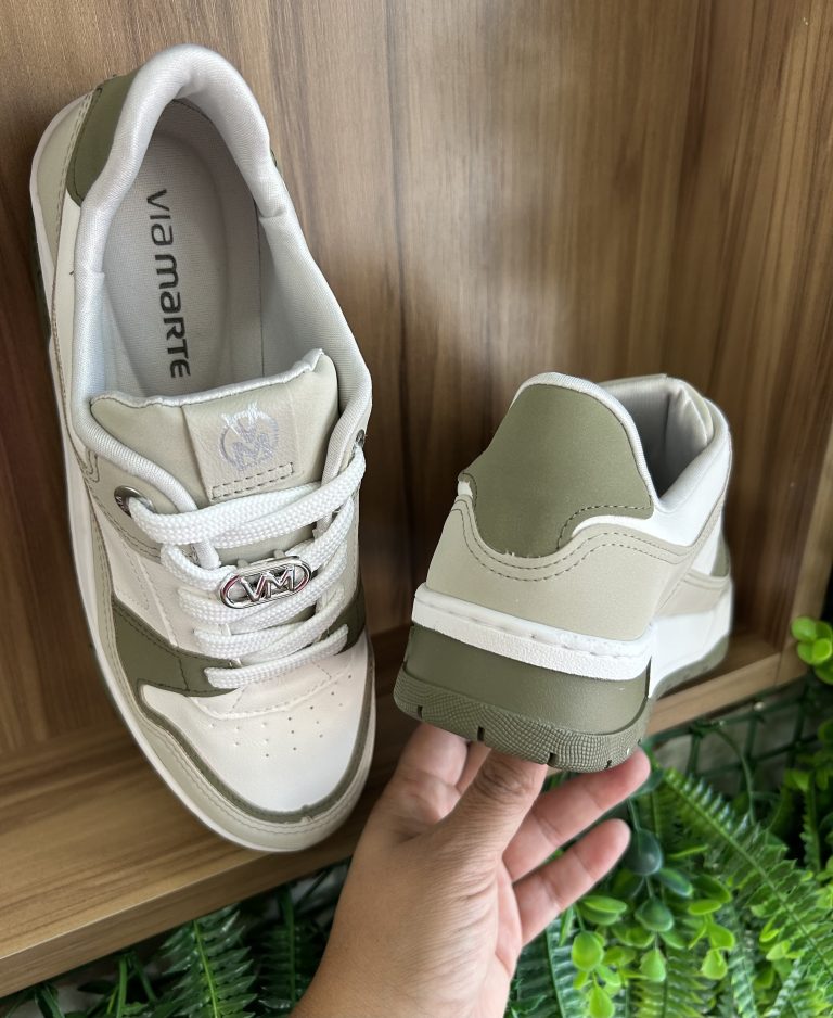 tênis casual verde/off white via marte 208 003 05 tênis casual verde/off white via marte 208 003 05