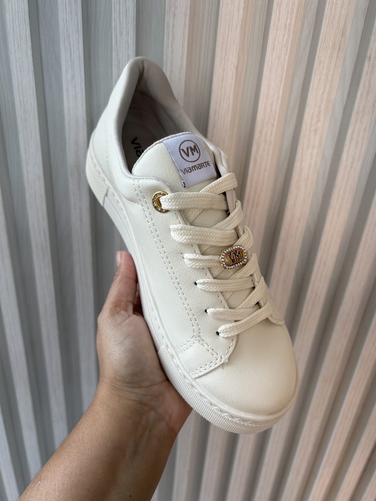 tênis casual marfim via marte 138 005 04