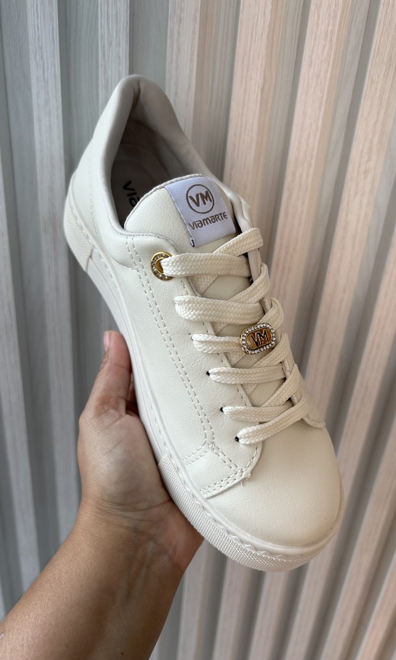 tênis casual marfim via marte 138 005 04