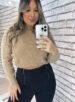 blusa manga longa tricot cloe bege
