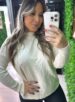 blusa alongada off white