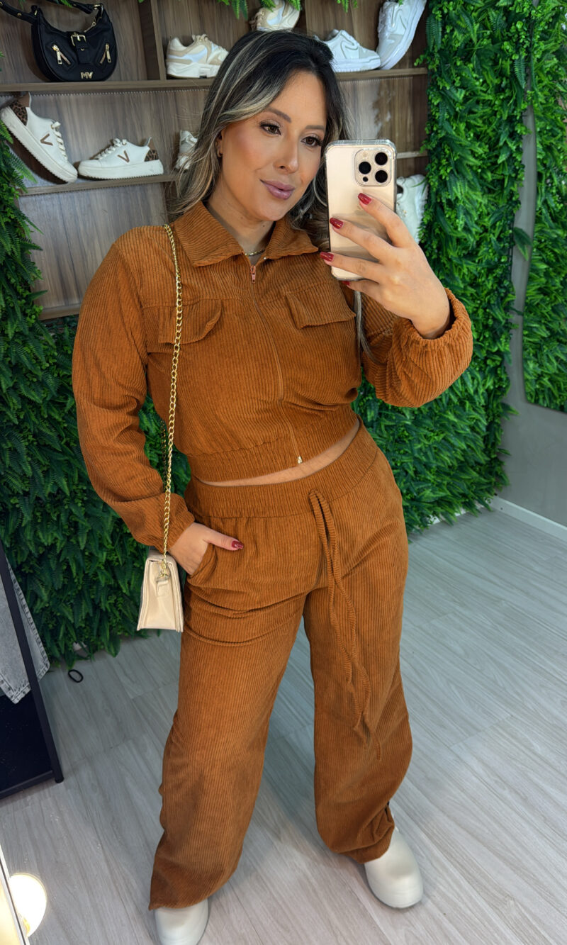 conjunto cotelê caramelo