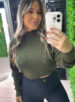 blusa manga longa tricot cloe verde musgo