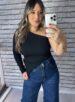 blusa manga longa adriana preto