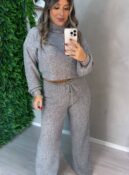 conjunto mousse binha cinza