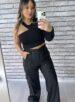 cropped manga longa cleo preto