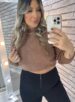 blusa manga longa tricot cloe cappuccino