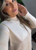 blusa alongada off white