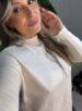 blusa alongada off white