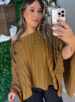 blusa capa tricô bege