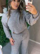 conjunto mousse binha cinza