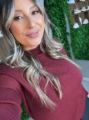 blusa alongada bordô