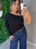 blusa manga longa adriana preto