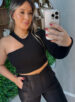 cropped manga longa cleo preto