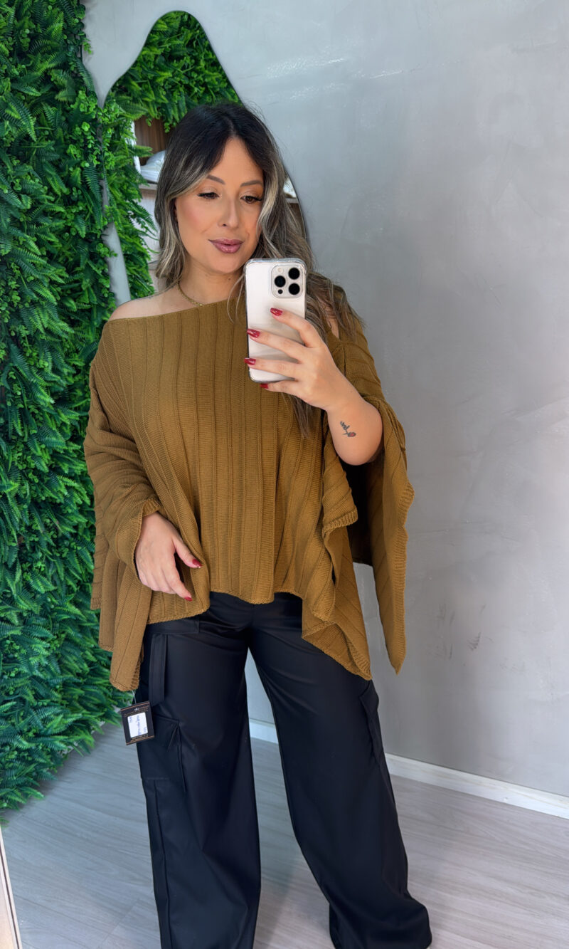 blusa capa tricô bege blusa capa tricô bege