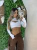 cropped manga longa mary branco