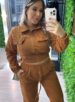 conjunto cotelê caramelo