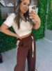 calça pantalona melzinha marrom