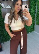 calça pantalona melzinha marrom