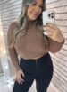 blusa manga longa tricot cloe cappuccino