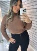 blusa manga longa tricot cloe cappuccino