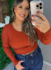 blusa manga longa flávia telha