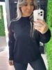 blusa alongada preto