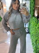 conjunto mousse binha cinza