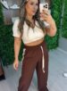calça pantalona melzinha marrom