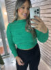 cropped manga longa modal alba verde