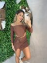conjunto montaria sheron marrom